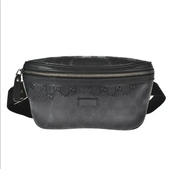 Authentic Gucci Imprime black canvas waist bag fanny pack belt bag - Picture 14 of 14